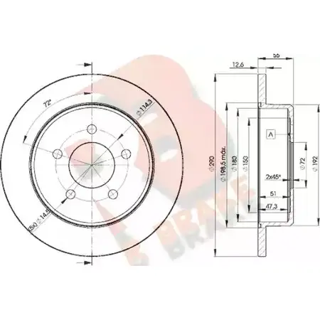 Тормозной диск R BRAKE BPI CX 4387519 SGCPRW 78RBD21023