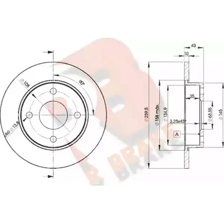 Тормозной диск R BRAKE LPQ6K D UMT1RMX 4387522 78RBD21063