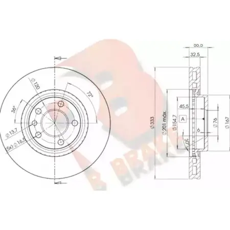 Тормозной диск R BRAKE 78RBD23020 W4 ZGY Y2NY8IC 4387661