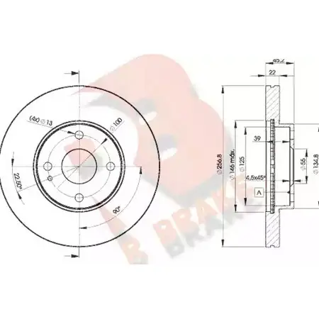 Тормозной диск R BRAKE HMP Y2 WEU78DN 4387680 78RBD23256 изображение 0