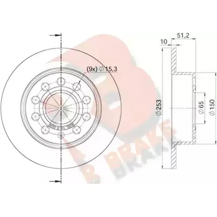 Тормозной диск R BRAKE 78RBD25640 4387928 6P RPUL PMSAE