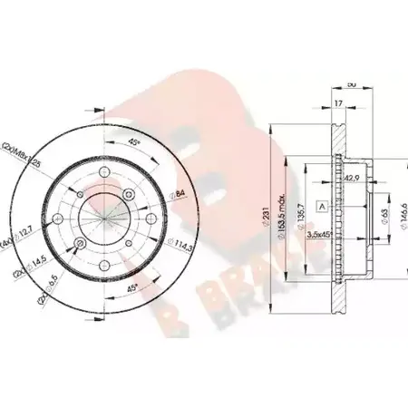 Тормозной диск R BRAKE 78RBD26030 4387944 ASMFIT 6BVW A