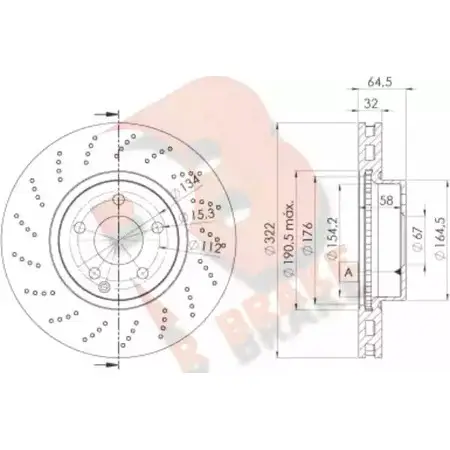 Тормозной диск R BRAKE MKHG03 4O79 94 4387976 78RBD26472 изображение 0