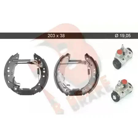 Тормозные колодки, комплект R BRAKE 79RBKT0007 444 HY 4388132 AJ0OWHF