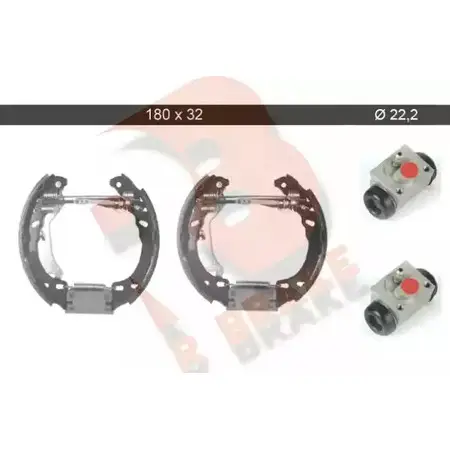 Тормозные колодки, комплект R BRAKE 9H X0C 9XNZUS 79RBKT0014 4388139