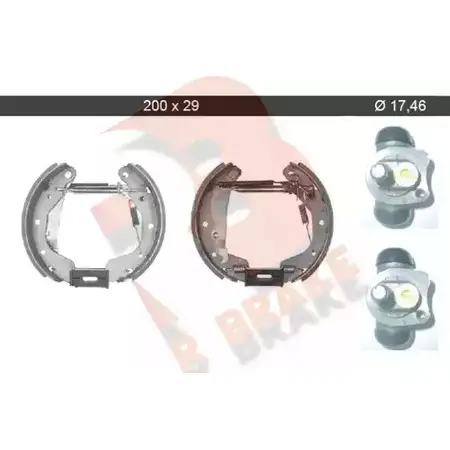 Тормозные колодки, комплект R BRAKE SQY L7 4388163 3TJMZF8 79RBKT0038