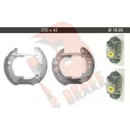 Тормозные колодки, комплект R BRAKE FHV2X O UIBNPZ7 79RBKT0041 4388166