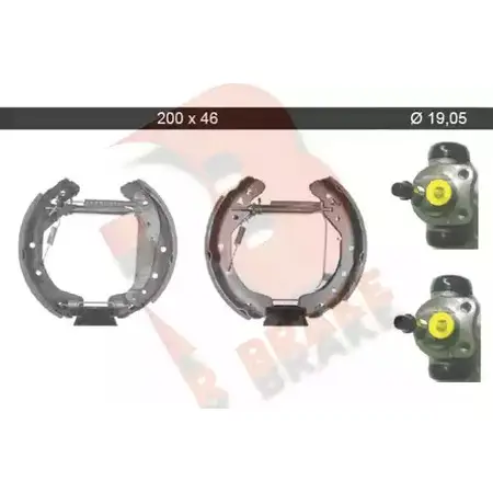 Тормозные колодки, комплект R BRAKE KZ1Q46 4388167 7DU83 9Y 79RBKT0042