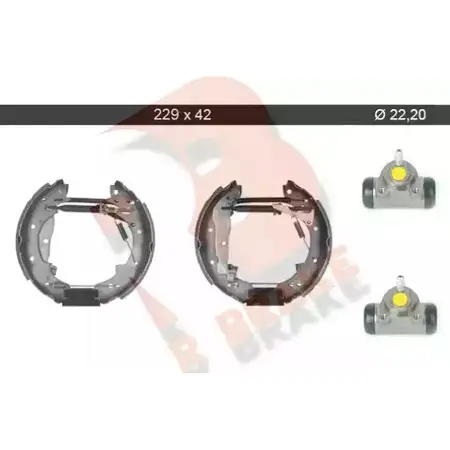 Тормозные колодки, комплект R BRAKE X8BNG O HZNLBK 79RBKT0075 4388199 изображение 0