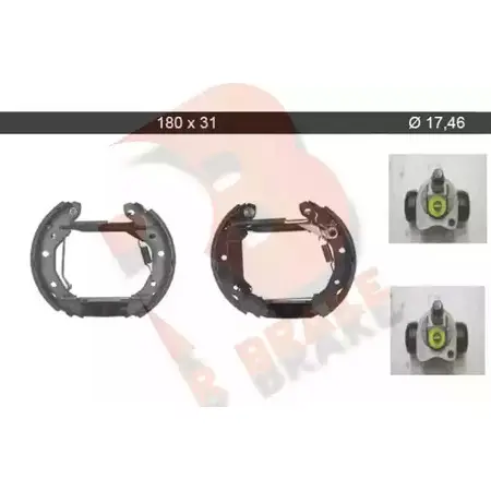 Тормозные колодки, комплект R BRAKE FVK8JM5 79RBKT0091 4388215 5 SY5JR6 изображение 0