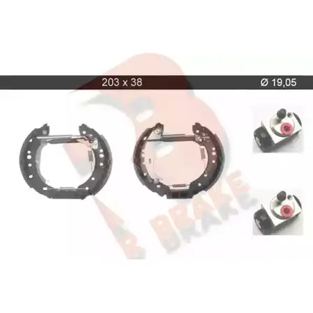 Тормозные колодки, комплект R BRAKE ABSA M 79RBKT0092 4388216 HBUADW