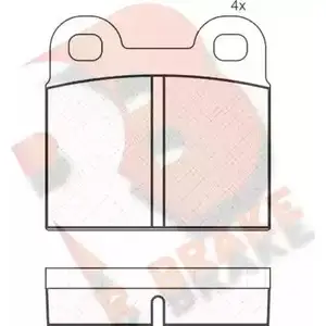 Тормозные колодки, дисковые, комплект R BRAKE 20 009 4388236 RB0038 D30-735 изображение 0