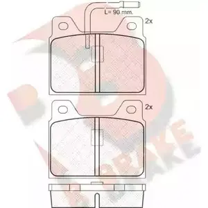 Тормозные колодки, дисковые, комплект R BRAKE 202 53 RB0127 4388263 20271 изображение 0