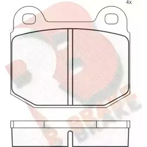 Тормозные колодки, дисковые, комплект R BRAKE RB0170 20 323 4388273 D109-7043 изображение 0