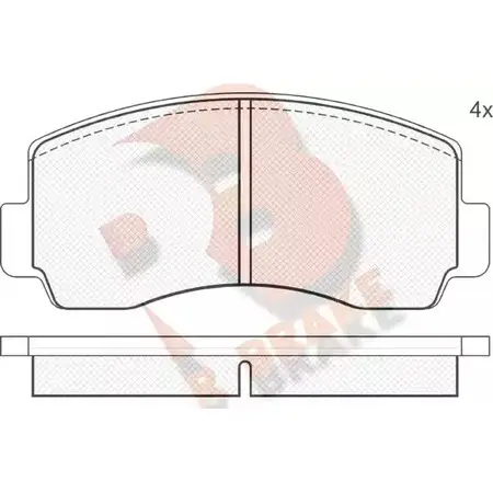 Тормозные колодки, дисковые, комплект R BRAKE 4388285 RB0207 20699 2047 6
