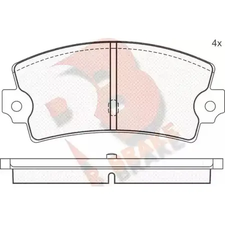 Тормозные колодки, дисковые, комплект R BRAKE 2029 3 2K7GHFH RB0218 4388286 изображение 0