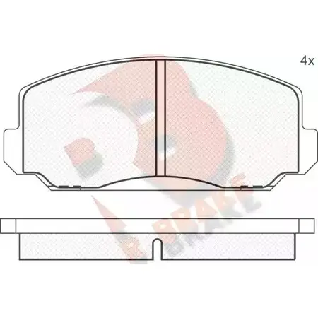 Тормозные колодки, дисковые, комплект R BRAKE 2053 5 D130-7061 RB0229 4388289 изображение 0