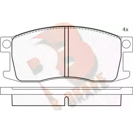 Тормозные колодки, дисковые, комплект R BRAKE D176-7103 RB0319 20 735 4388331 изображение 0