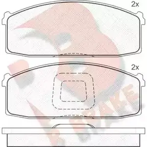 Тормозные колодки, дисковые, комплект R BRAKE 4388364 20853 RB0396 2 0718 изображение 0