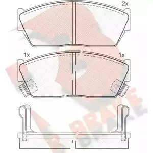 Тормозные колодки, дисковые, комплект R BRAKE 20 895 4388431 21326 RB0484 изображение 0