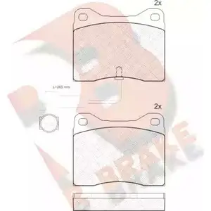 Тормозные колодки, дисковые, комплект R BRAKE 4388458 20097 2 0096 RB0528