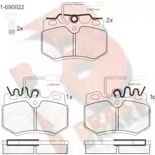Тормозные колодки, дисковые, комплект R BRAKE RB0553-203 21081 4388474 2 1080