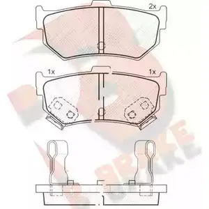 Тормозные колодки, дисковые, комплект R BRAKE 4388491 210 43 RB0600 21401 изображение 0