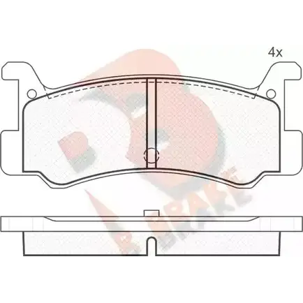 Тормозные колодки, дисковые, комплект R BRAKE 4388509 20 008 RB0621 21951