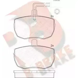 Тормозные колодки, дисковые, комплект R BRAKE RB0671 4388525 20608 2 0359 изображение 0