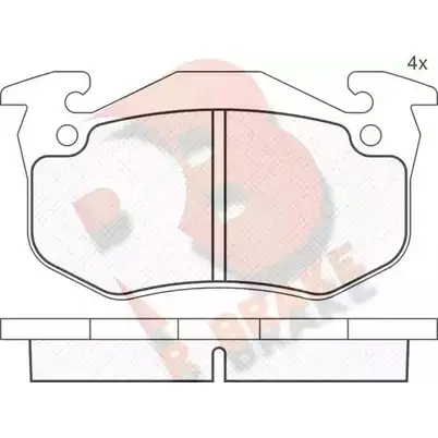 Тормозные колодки, дисковые, комплект R BRAKE RB0723-204 4388559 2 0634 JFPUU