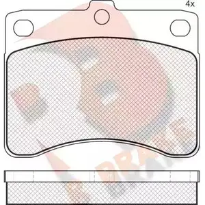 Тормозные колодки, дисковые, комплект R BRAKE 4388560 U56NK RB0725 207 80