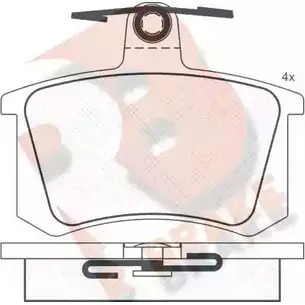 Тормозные колодки, дисковые, комплект R BRAKE RB0784 206 38 4388616 21143 изображение 0