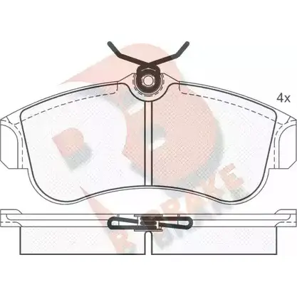 Тормозные колодки, дисковые, комплект R BRAKE RB0803 23069 4388636 2 1546 изображение 0