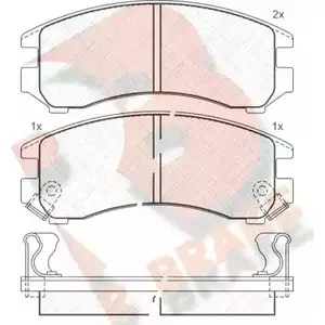 Тормозные колодки, дисковые, комплект R BRAKE RB0810 213 44 21345 4388647 изображение 0