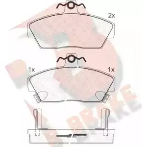 Тормозные колодки, дисковые, комплект R BRAKE 4388673 RB0859 2152 0 21521 изображение 0