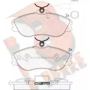Тормозные колодки, дисковые, комплект R BRAKE 4388688 21138 RB0873 2106 5 изображение 0