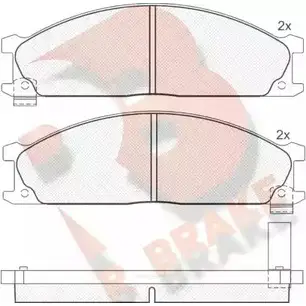 Тормозные колодки, дисковые, комплект R BRAKE RB0886 21349 2 1348 4388704 изображение 0