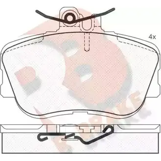 Тормозные колодки, дисковые, комплект R BRAKE 21439 RB0973 4388786 21 438