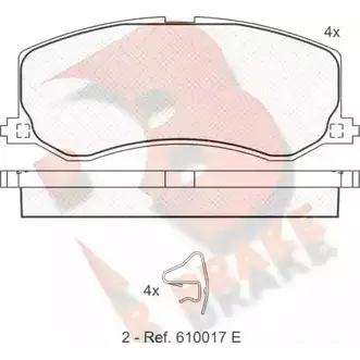 Тормозные колодки, дисковые, комплект R BRAKE MMIKX 4388817 217 30 RB1001 изображение 0