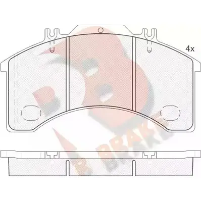 Тормозные колодки, дисковые, комплект R BRAKE C72Z7JT 4388869 2 9032 RB1042 изображение 0