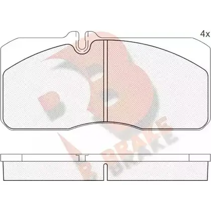 Тормозные колодки, дисковые, комплект R BRAKE 4388908 RB1088 29057 2 9055