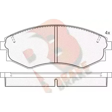 Тормозные колодки, дисковые, комплект R BRAKE D449-7329 4388919 2 1725 RB1097