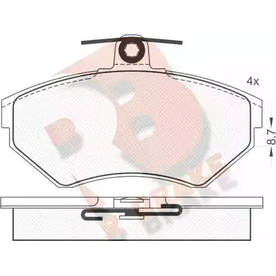 Тормозные колодки, дисковые, комплект R BRAKE 2 1944 RB1157 21945 4389001 изображение 0