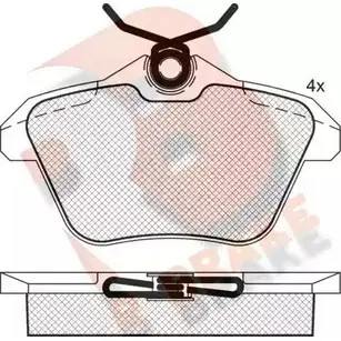Тормозные колодки, дисковые, комплект R BRAKE 21 605 RB1213 4389055 21606