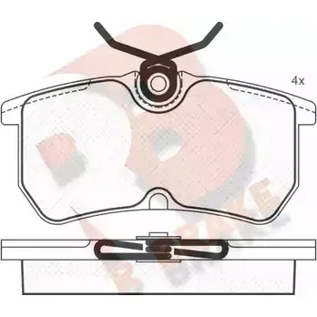 Тормозные колодки, дисковые, комплект R BRAKE D886-7763 4389124 RB1265 23 353
