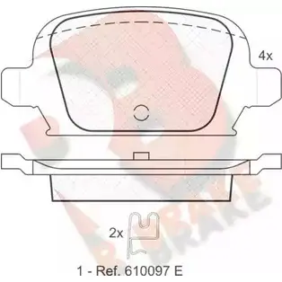 Тормозные колодки, дисковые, комплект R BRAKE 4389259 RB1385 D1533-8742 232 84