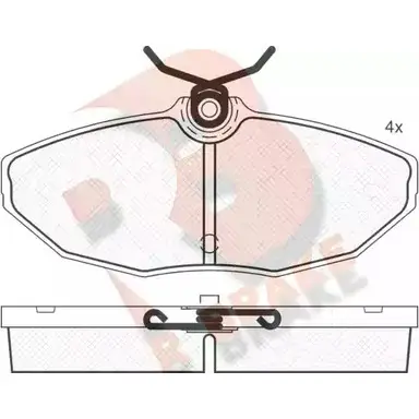 Тормозные колодки, дисковые, комплект R BRAKE RB1546 D944-7845 2 4190 4389426