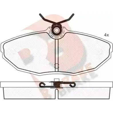 Тормозные колодки, дисковые, комплект R BRAKE D806-7679 4389443 23 424 RB1562
