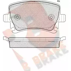 Тормозные колодки, дисковые, комплект R BRAKE D1108-8213 4389486 2391 4 RB1600