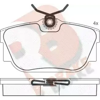 Тормозные колодки, дисковые, комплект R BRAKE RB1613 23224 4389500 2 3223